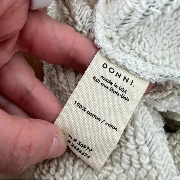 NWT DONNI. Poodle Sweat Shorts Gray Size S - Picture 5 of 5